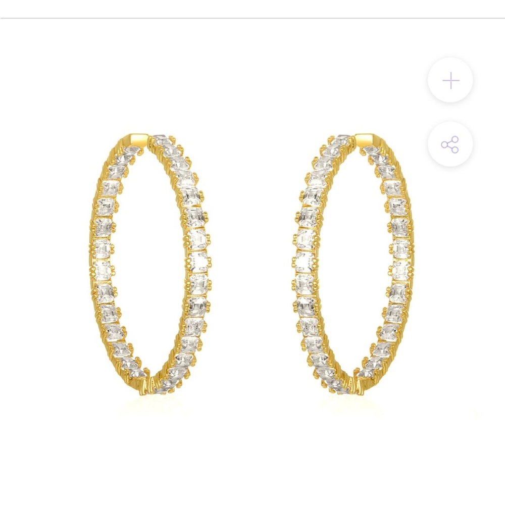 Melinda Maria ‘The Queens’ 2 inch hoops - new, never worn, original packaging